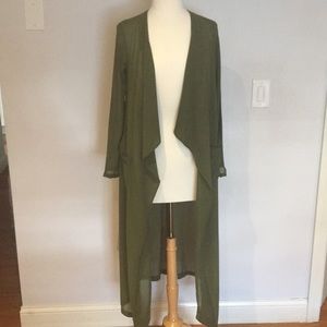 Olive duster coat